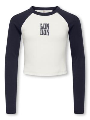 Kids ONLY winter top meisjes - wit - KogBina - slim fit, longsleeve