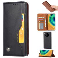 Voor Huawei mate 30 Pro Knead huidtextuur horizontale Flip lederen draagtas met foto frame & houder & kaartsleuven & portemonnee (zwart)
