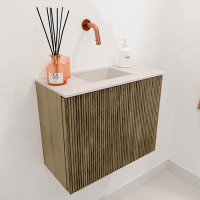 Toiletmeubel Mondiaz Joya Dlux | 50 cm | Meubelkleur Dusk | Faye wastafel Meli Wasbak Midden | Zonder kraangat(en)