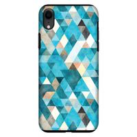 Gekleurde driehoekjes blauw: iPhone XR Tough Case