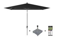 Platinum Riva stokparasol 2.5x2.5 - Black met voet en hoes