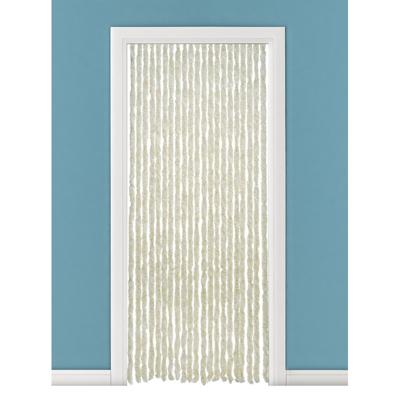 Vliegengordijn - kattenstaart - beige/wit - 90 x 230 cm - deurgordijn