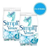 Gillette Simply Venus2 Wegwerpscheermesjes - Vrouwen - 4 Stuks - 2 stuks