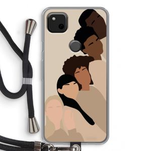 Sweet creatures: Pixel 4a Transparant Hoesje met koord