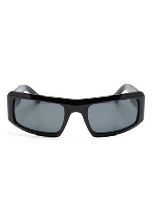 Palm Angels Eyewear lunettes de soleil rectangulaires à plaque logo - Noir