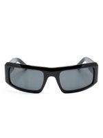 Palm Angels Eyewear logo-plaque rectangle-frame sunglasses - Noir - thumbnail