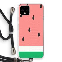 Watermeloen: Pixel 4 Transparant Hoesje met koord