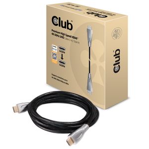 club3D CAC-1310 HDMI-kabel HDMI Aansluitkabel HDMI-A-stekker, HDMI-A-stekker 3.00 m Zwart Gesleeved