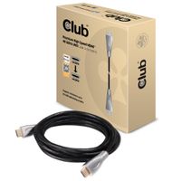club3D CAC-1310 HDMI-kabel HDMI Aansluitkabel HDMI-A-stekker, HDMI-A-stekker 3.00 m Zwart Gesleeved - thumbnail