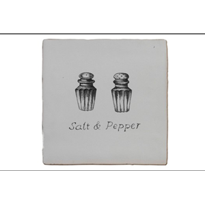 Terre d&apos;Azur Malaga Bone Decor Salt & Pepper 13x13 cm