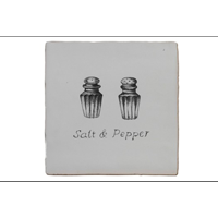 Terre d&apos;Azur Malaga Bone Decor Salt & Pepper 13x13 cm