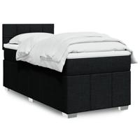Boxspring met matras stof zwart 100x200 cm Boxspring met matras stof zwart 100x200 cm