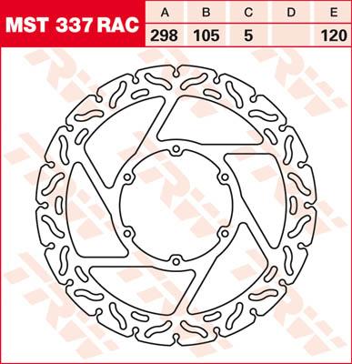TRW Remschijf, remschijven voor de moto, MST337RAC