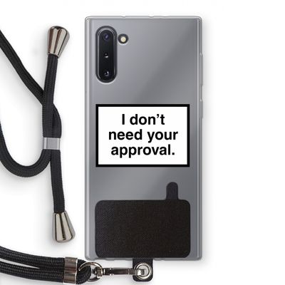 Don't need approval: Samsung Galaxy Note 10 Transparant Hoesje met koord
