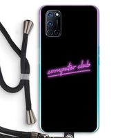 Vice Black: Oppo A92 Transparant Hoesje met koord
