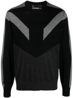 Neil Barrett pull colour block en maille fine - Noir