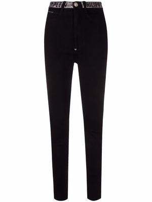 Philipp Plein jeggings à taille haute - Noir