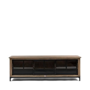 Rivièra Maison TV-meubel The Hoxton Essenhout en Glas, 190cm - Black