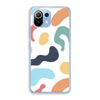 Memphis Shapes Blue: Xiaomi Mi 11 Lite Transparant Hoesje