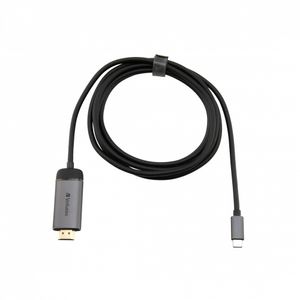 Verbatim 49144 video kabel adapter 1,5 m USB Type-C HDMI Zwart, Zilver