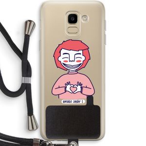 Hartje: Samsung Galaxy J6 (2018) Transparant Hoesje met koord
