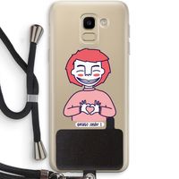 Hartje: Samsung Galaxy J6 (2018) Transparant Hoesje met koord