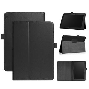 Lunso - Lenovo Tab M10 Gen 1 - Stand flip Bookcase hoes - Zwart