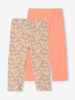 Set van 2 korte meisjesleggings ecru