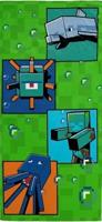 Minecraft Strandlaken Ocean Depths 70 x 140 cm - katoen