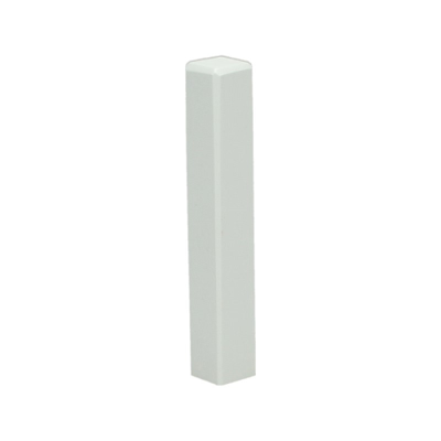 Hoek/eindstuk t.b.v. MDF plint 90x12 wit RAL9016