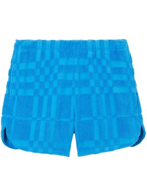 Burberry short en coton mélangé - Bleu