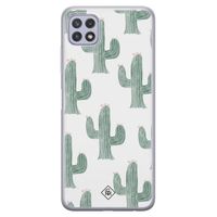 Samsung Galaxy A22 5G siliconen telefoonhoesje - Cactus print