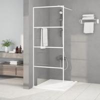 Inloopdouchewand 80x195 cm transparant ESG-glas wit