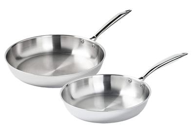 Cookinglife Koekenpannenset ø 24 & 28 cm - TriPly RVS - zonder anti-aanbaklaag
