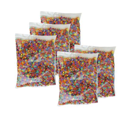 Confetti snippers van papier - 5x - multi kleuren - 200 gram zak - feestartikelen