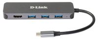 D-Link DUB-2333 USB-C (USB 3.2 Gen 2) multiport hub 5 poorten Antraciet - thumbnail