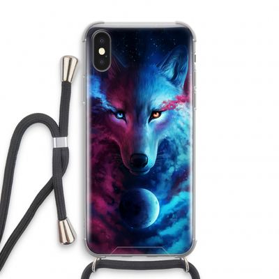 Where Light And Dark Meet: iPhone X Transparant Hoesje met koord