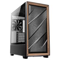 Antec FLUX Midi-tower PC-behuizing Zwart, Hout