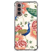 Case Anti-shock voor Samsung Galaxy S21 Plus Pink Peacock - thumbnail