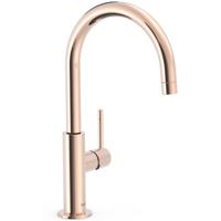 Wastafelkraan Tres Study | Opbouw | Draaibare uitloop | Mengkraan | Hoog model | 1-hendel | Rond | 24k Rose goud