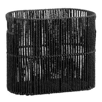 Mand Palma - zwart - 30x36x20 cm - Leen Bakker