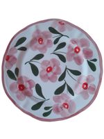 Les-Ottomans assiettes en porcelaine à fleurs (27 cm) - Blanc