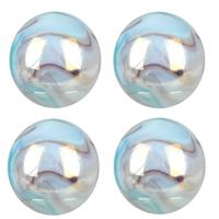 Knikkers - 4x stuks - Witte tijger bollebust - 42 mm - speelgoed