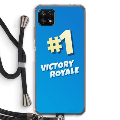 Victory Royale: Samsung Galaxy A22 5G Transparant Hoesje met koord