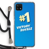 Victory Royale: Samsung Galaxy A22 5G Transparant Hoesje met koord