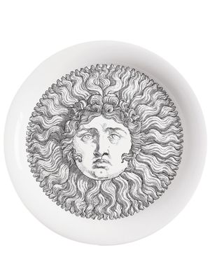 Fornasetti plateau Re Sole à fini laqué - Blanc