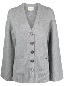 Loulou Studio cardigan en maille fine - Gris