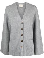 Loulou Studio cardigan en maille fine - Gris