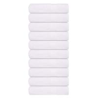 VidaXL Badhanddoeken frogn 10 st 100x150 cm 360 g/m² wit