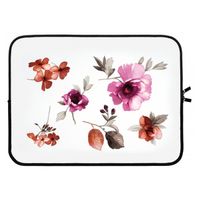 Geschilderde bloemen: Laptop sleeve 15 inch Geschilderde bloemen: Laptop sleeve 15 inch